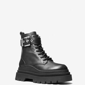 Michael kors leather new Colby combat size 6 nwt/nib